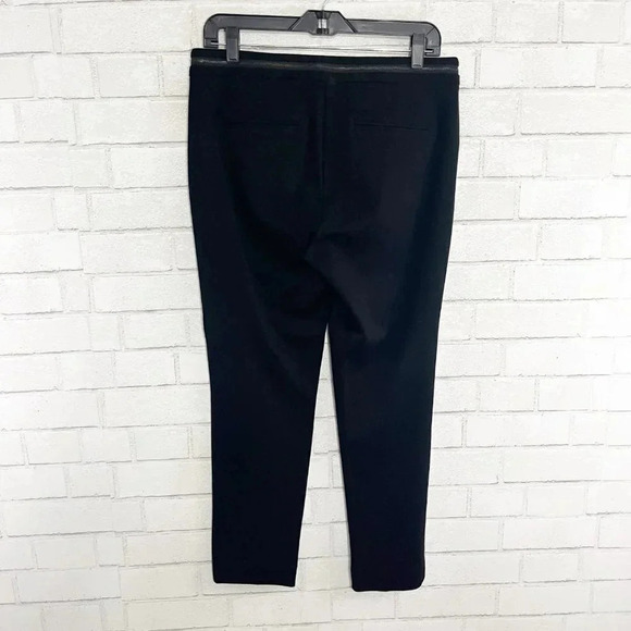 Rebecca Taylor Black Taper Leg High Rise Zipper Accent Pants Women's Size 8 - Picture 5 of 8